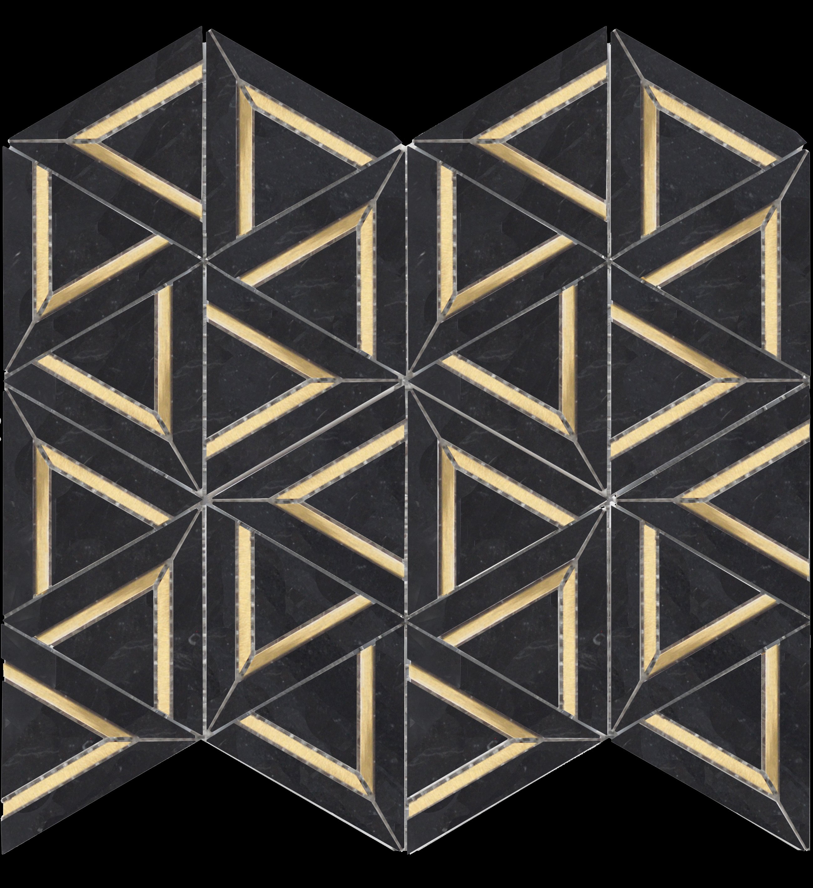 Nero Marquina Metal Geo